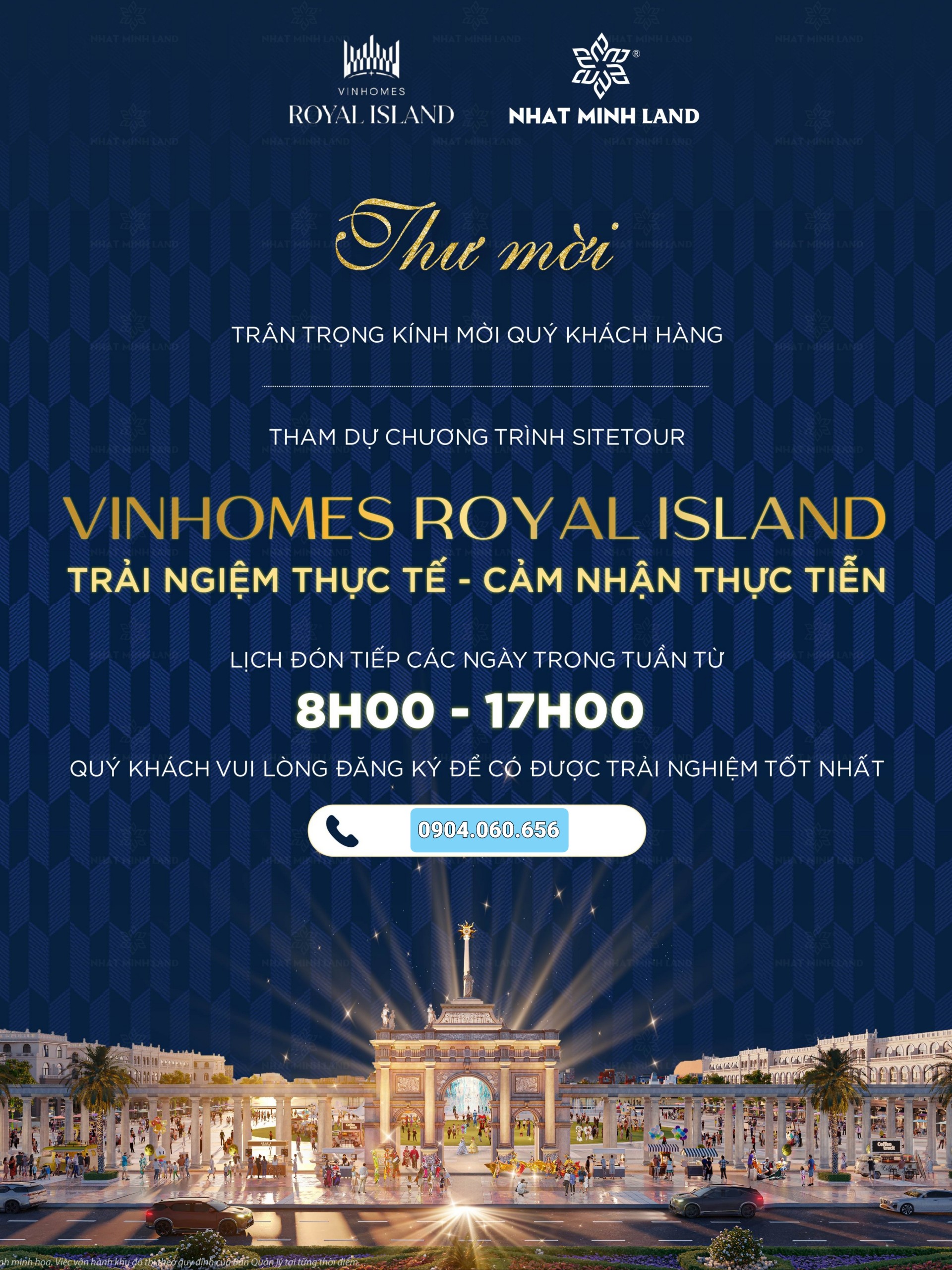 Tham gia site tour dự án Vinhomes Royal Island